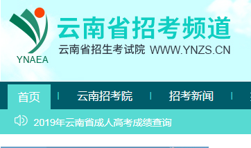 2019年云南成人高考錄取結果查詢入口